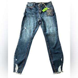 Indigo Rein High Rise Curvy Fit Narrow Leg Above Ankle Junior Blue Jean NWT 9/28